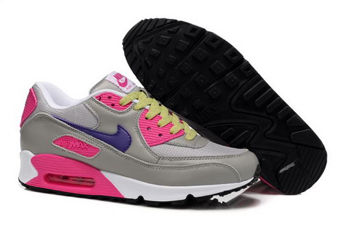 Nike Air Max 90 Womenss Shoes New Grey Pink Sweden